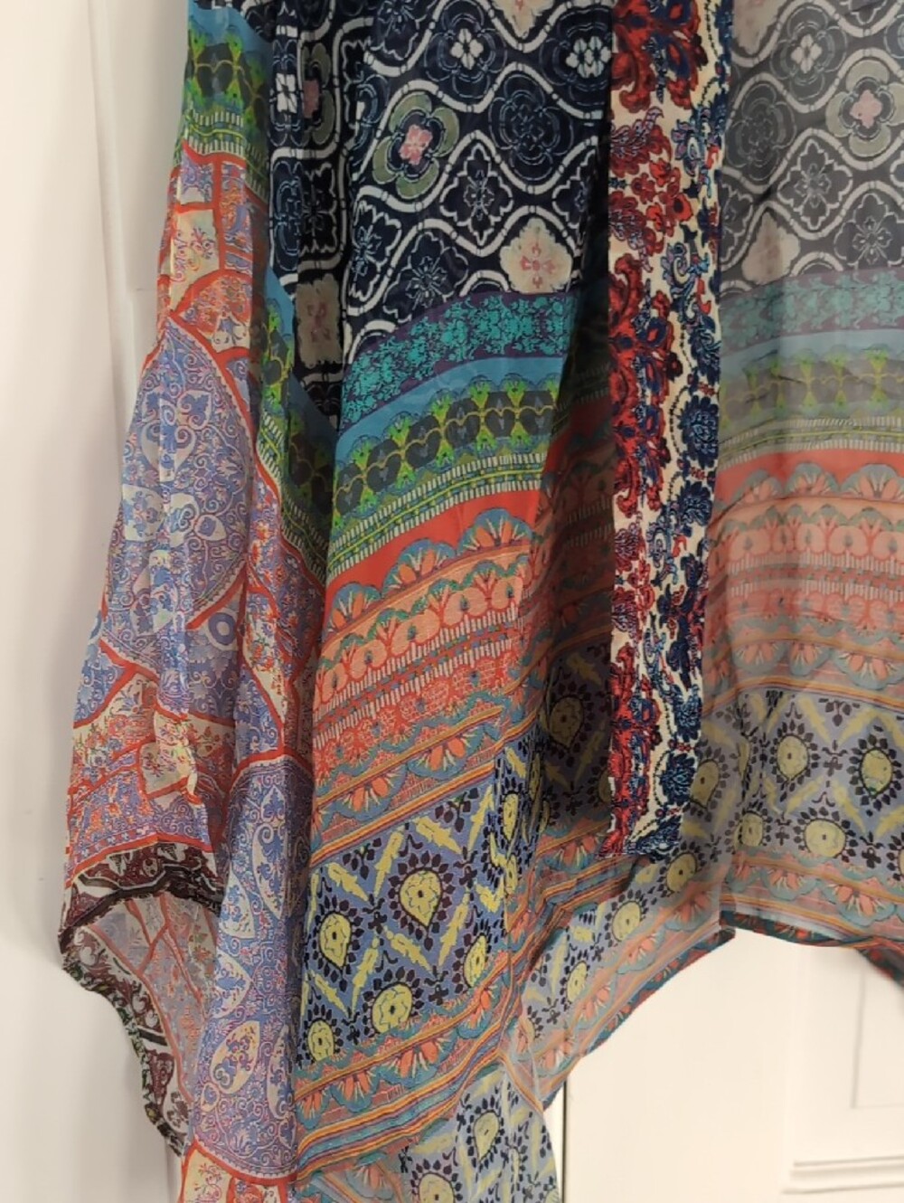 Multicolor Patterned Sheer Wrap - Picture 3 of 3